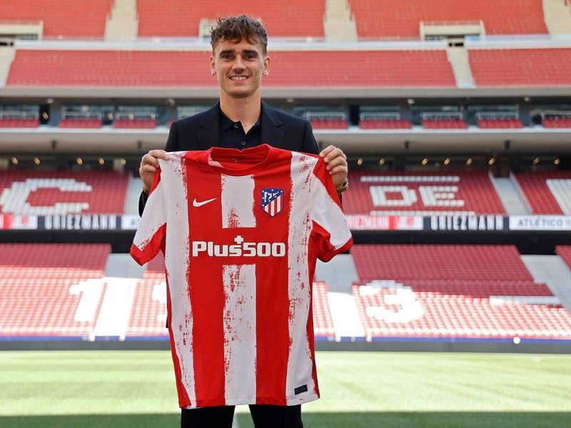 Antoine Griezmann fue presentado como nuevo jugador del Atlético de Madrid. Foto EFE.