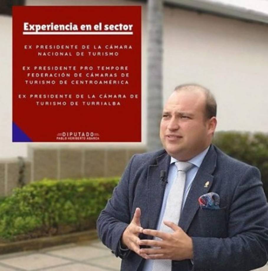 Es el funcionario Pablo Heriberto Abarca Mora, quien en sus redes sociales tiene fotografías de su trabajo como diputado.