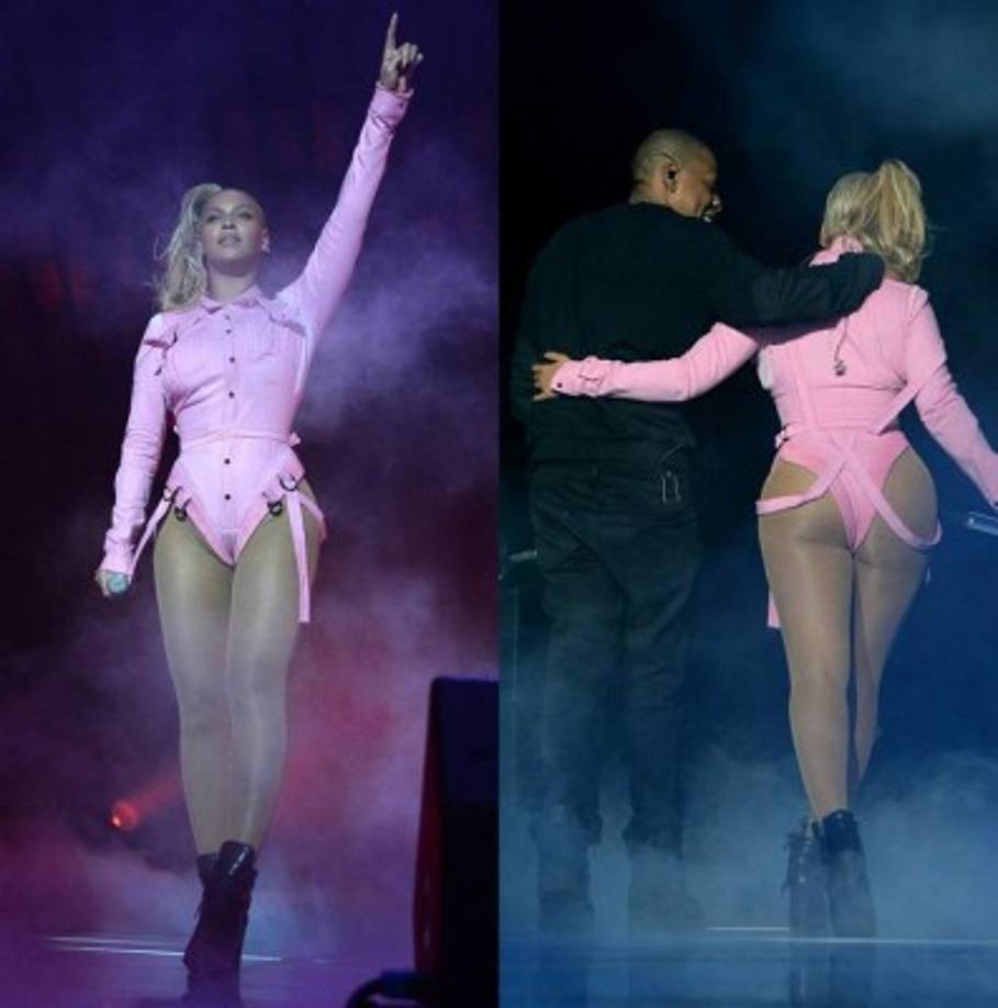 Beyoncé cantó y disfrutó junto a su esposo.