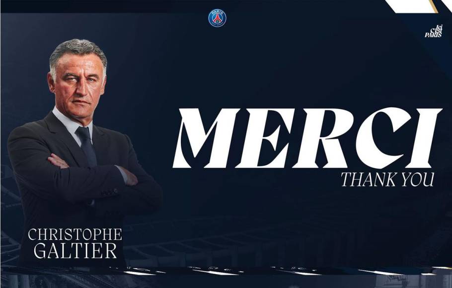 El París Saint-Germain oficializó este miércoles el fin del contrato del entrenador Christophe Galtier, un año antes de su conclusión, en un comunicado en el que alaba el “profesionalismo” del técnico de 56 años, que llegó al puesto en 2022.