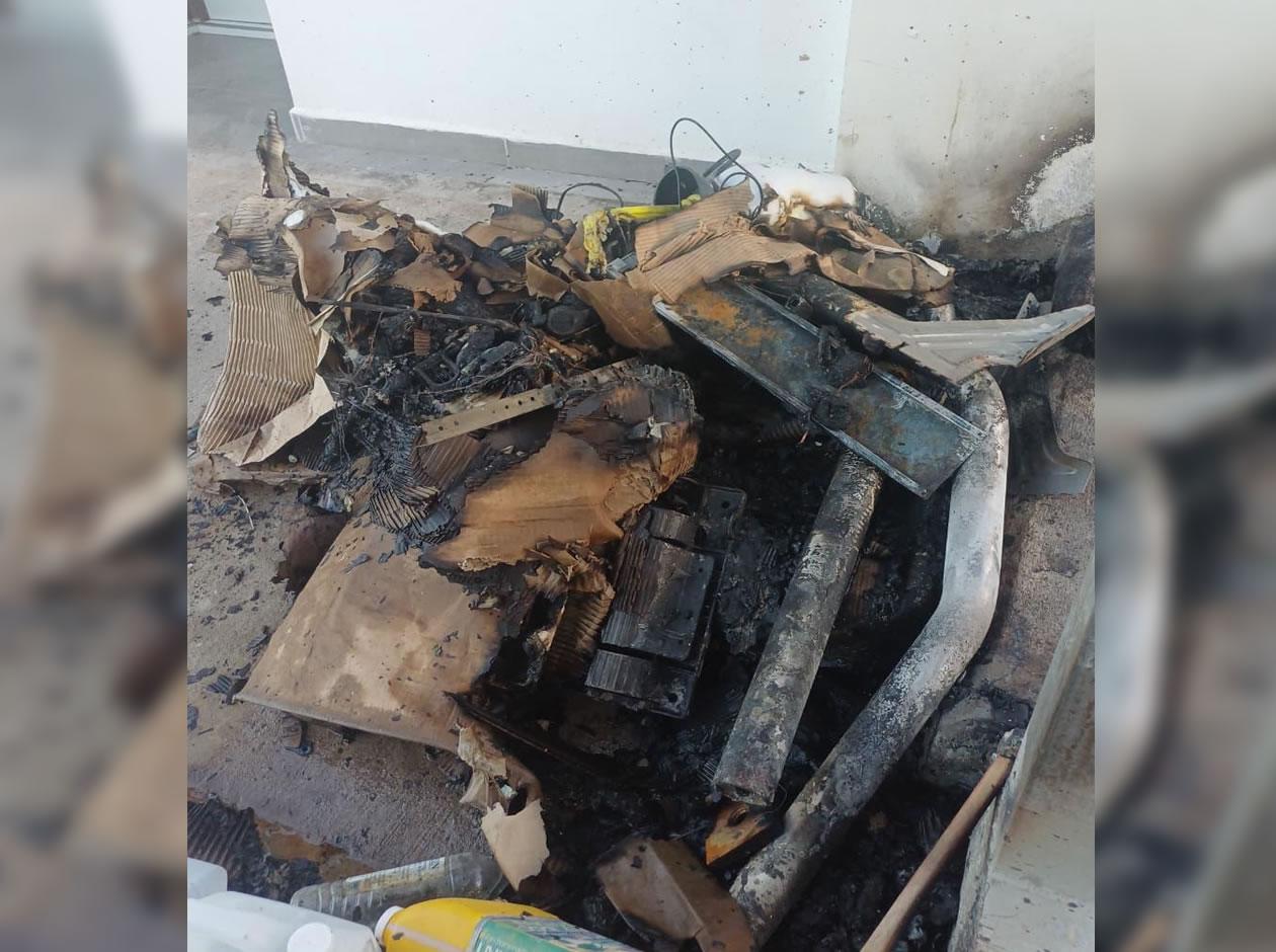 Imágenes del atentado contra sede del 911 en Choluteca: intentaron quemar el edificio