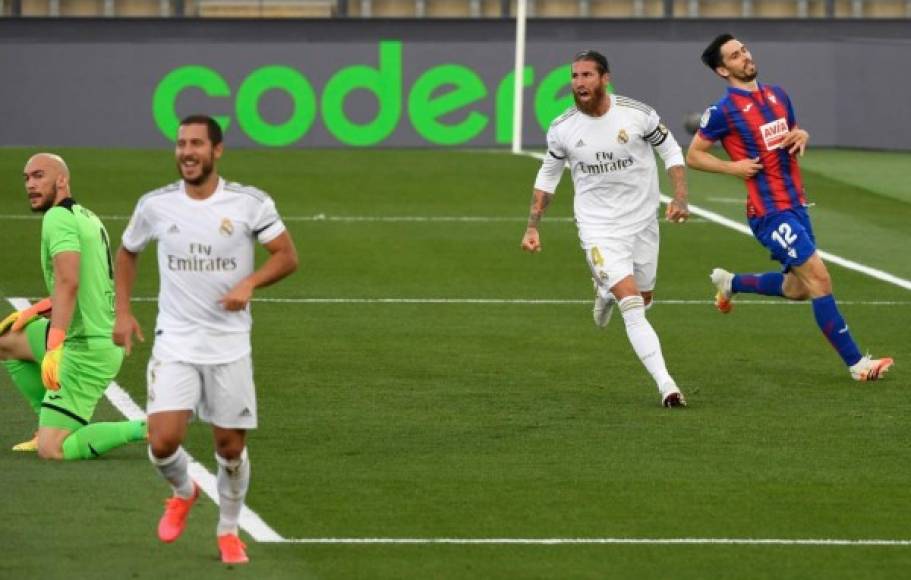 Eden Hazard regresó a lo grande en el Real Madrid y dio una asistencia en lo que fue el gol de Ramos.
