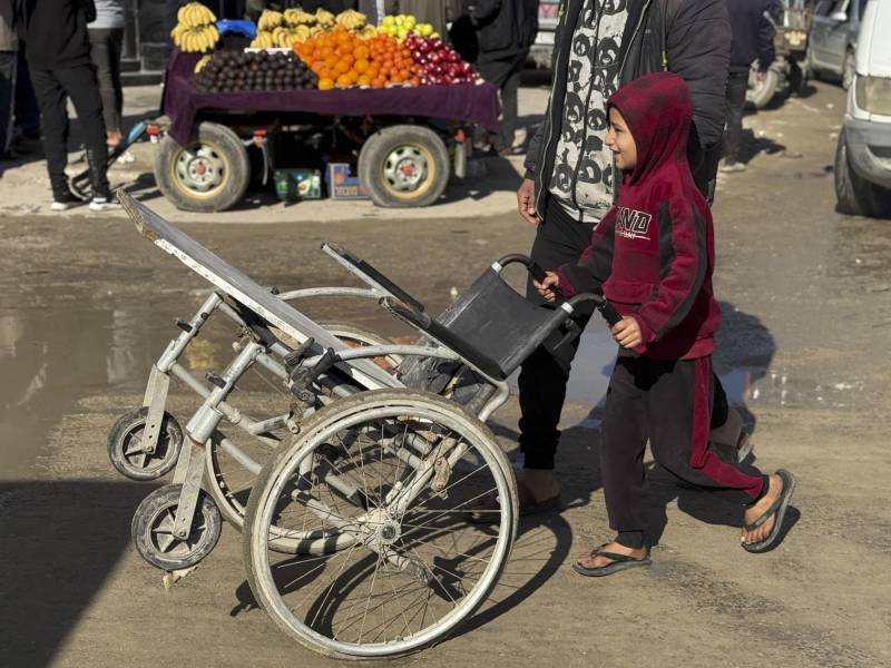 Una calle de la ciudad de Gaza el jueves.