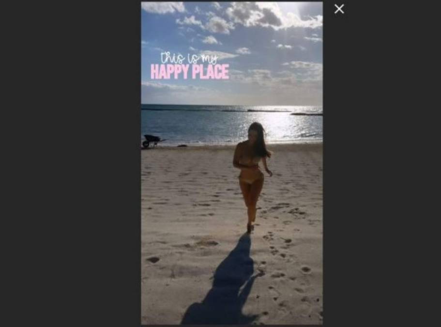 Chiquinquirá colgó también en sus hsitoria de Instagram varias fotos en la que salía disfrutando de la playa, 'This is my happy place' (Este es mi lugar feliz) escribió en una imagen en la que se aprecia una vista espectacular.