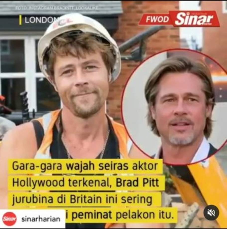 Su creciente fama y parecido con Brad Pitt le ha dado espacios en diversos portales digitales.