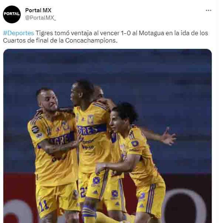 “Tigres tomó ventaja al vencer 1-0 al Motagua”.