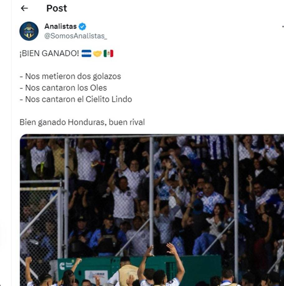 Los mexicanos señalaron que Honduras fue un buen rival y destacaron el cielito lindo que le cantó la afición.
