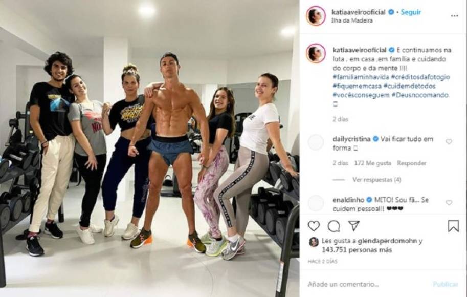 La hermana de Cristiano Ronaldo, Katia Aveiro, subió esta imagen a su Instagram y de ahí las críticas del expresidente de la Juventus.