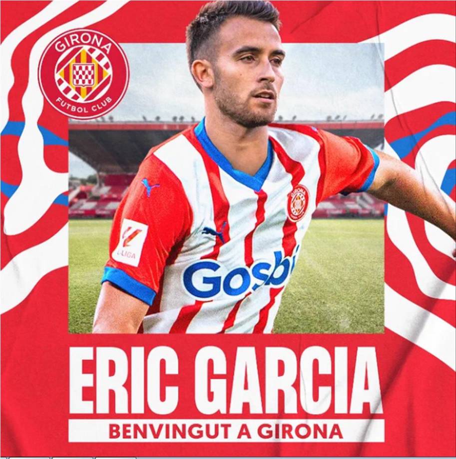 El central del Barcelona, Eric García, jugará esta temporada en calidad de cedido, sin opción de compra, en el Girona, según anunciaron ambos dos clubes este viernes. No entraba en los planes de Xavi Hernández.