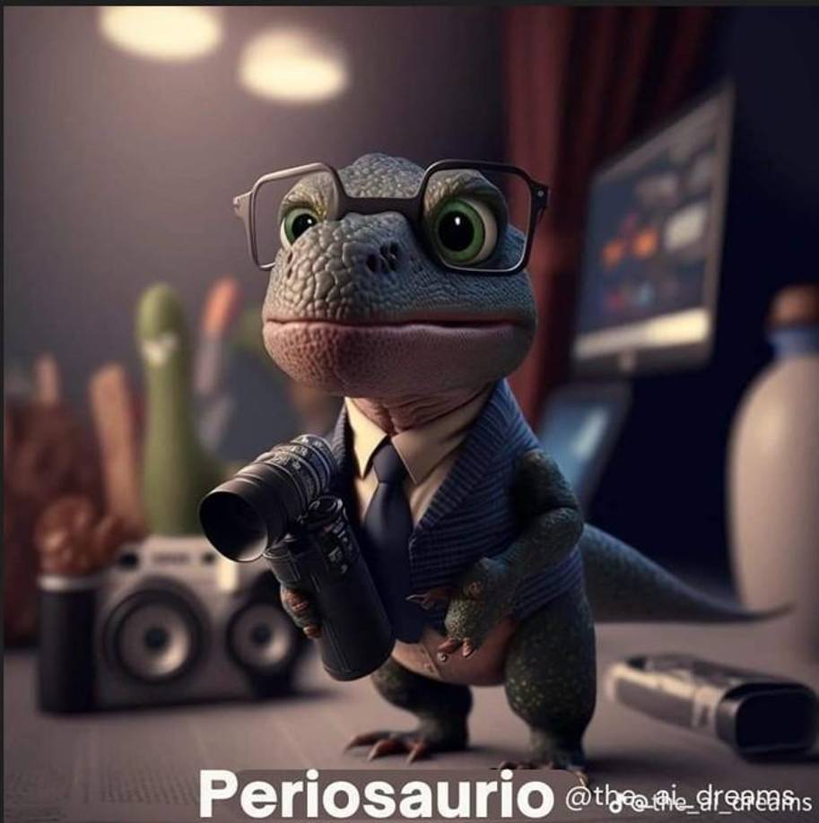 A finales de enero de este año, @the_ai_dreams compartió la primera serie de ilustraciones de dinosaurios trabajadores, que fueron realizadas mediante la <u>herramienta de inteligencia artificial Midjourney.</u>