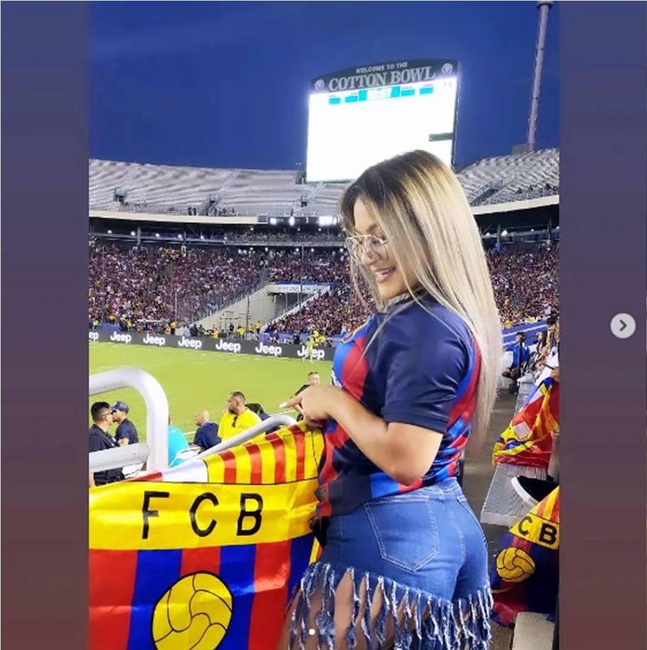 Orellana asistió al estadio texano para apoyar a su equipo favorito y también para conocer a su jugador favorito: Ansu Fati.