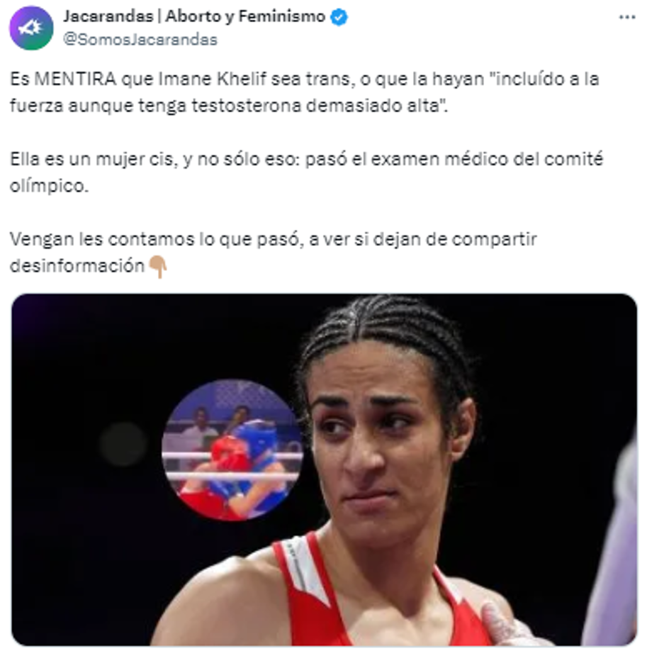 Enfado en redes sociales, en donde defiende a Khelif.