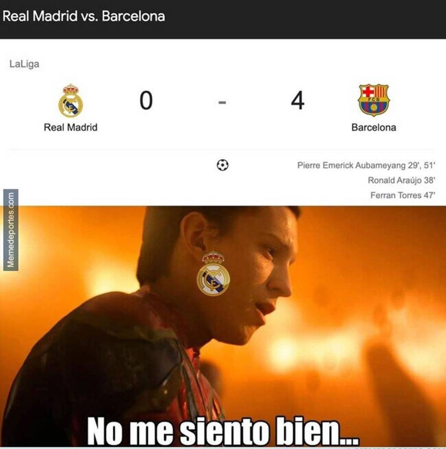 Los memes crucifican al Real Madrid tras ser goleado y humillado por el Barça de Xavi
