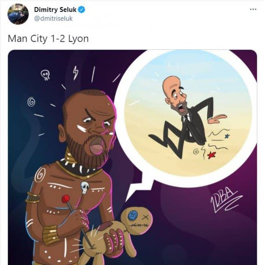 En sus redes sociales, el agente ha presumido a lo largo de los últimos años la maldición africana sobre Pep en cada juego que perdía el estratega en la Champions.