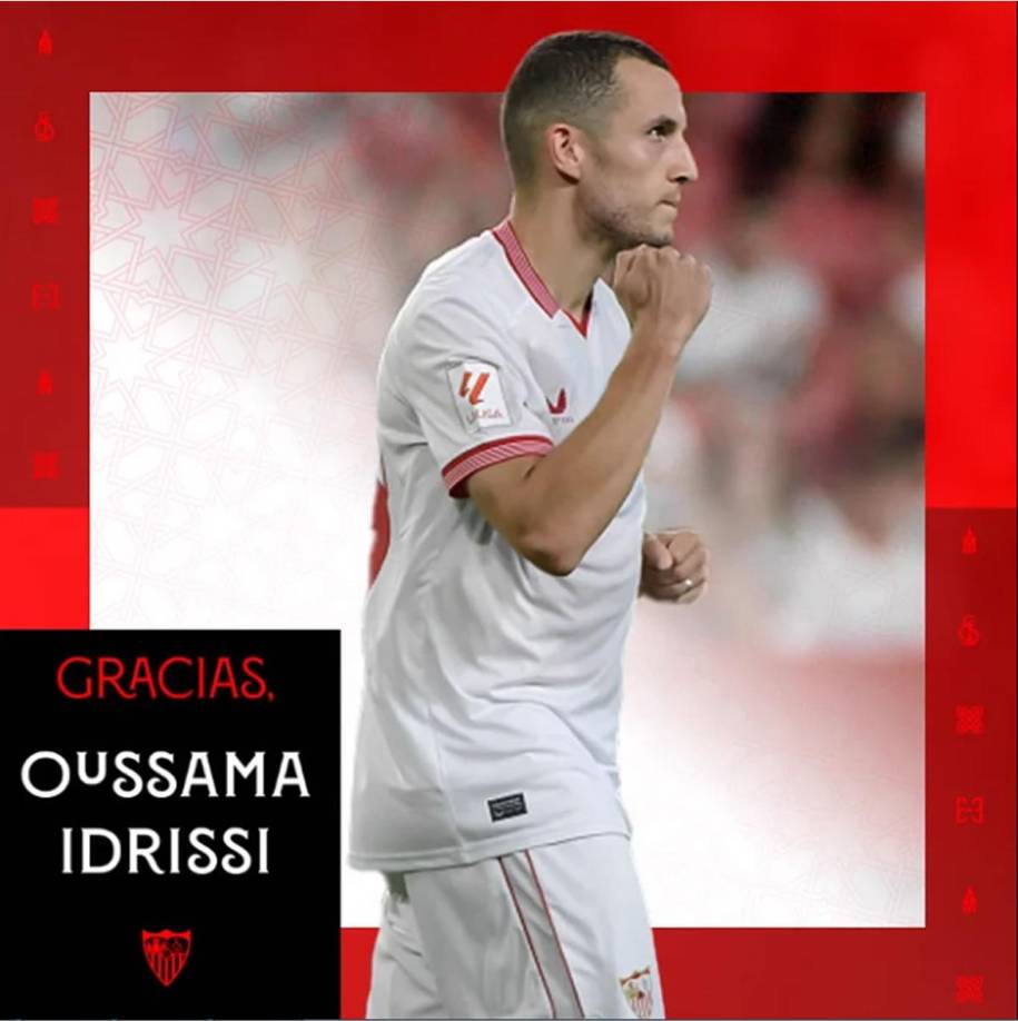 El Sevilla y el extremo internacional marroquí Oussama Idrissi, que estaba inscrito para participar en la presente temporada han llegado a un acuerdo para la rescisión del contrato que los unía hasta junio de 2025, según ha anunciado este viernes el club andaluz en un comunicado.