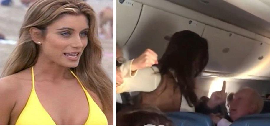 Ex actriz de Baywatch es acusada de agresión tras golpear a pasajero en un avión