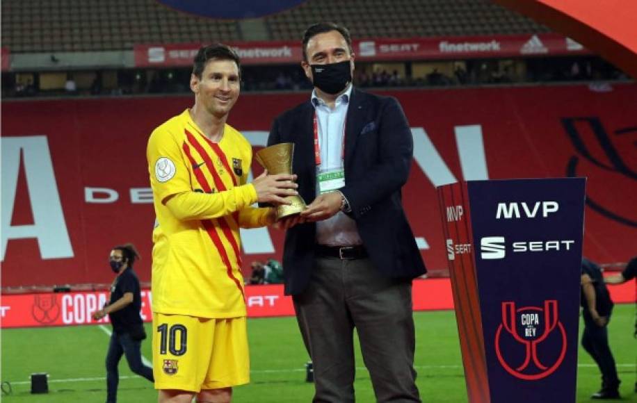 Lionel Messi fue elegido como el MVP de la final de la Copa del Rey. Marcó dos goles y fue vital para ganar el título.