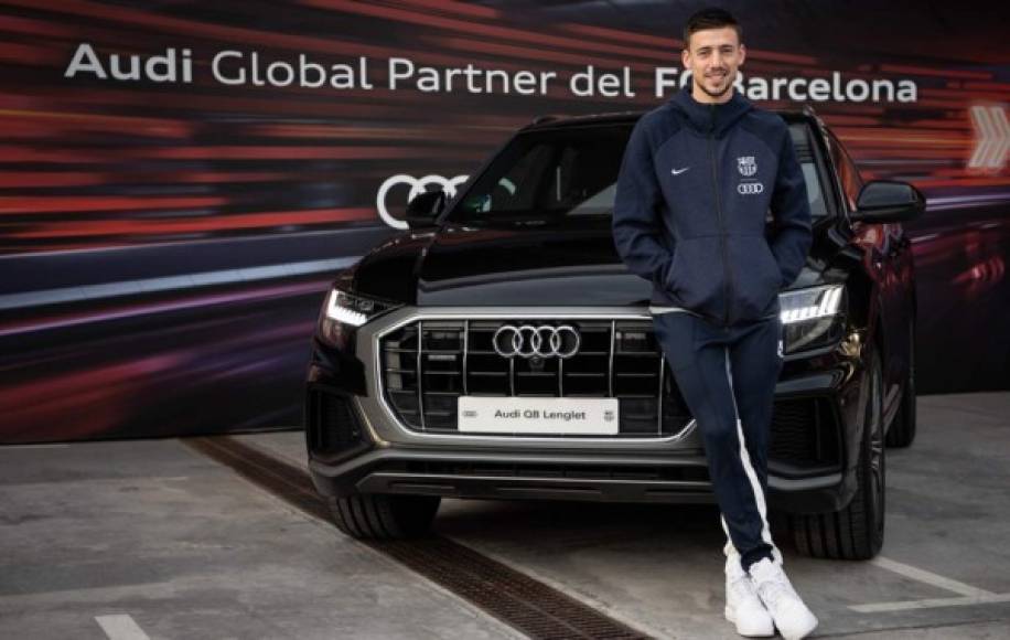 Lenglet: El central francés con su Q8 50 TDI quattro tiptronic.