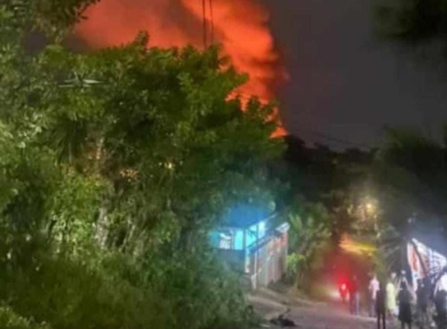 Incendio en cohetería de Nueva Arcadia, Copán.