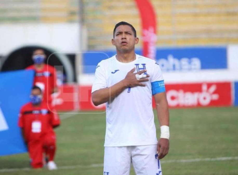 Emilio Izaguirre fue elegido como capitán para este encuentro ante Nicaragua.