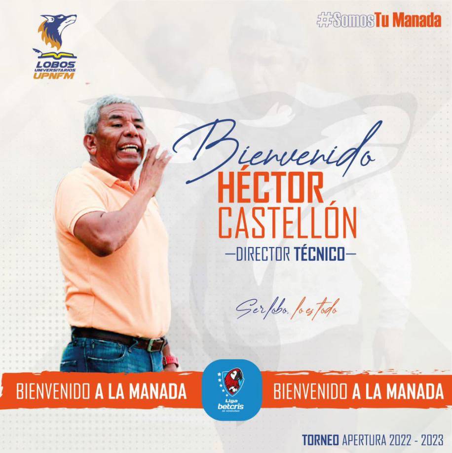 El hondureño Héctor Castellón fue presentado de forma oficial como nuevo director técnico de los Lobos de la UPN.