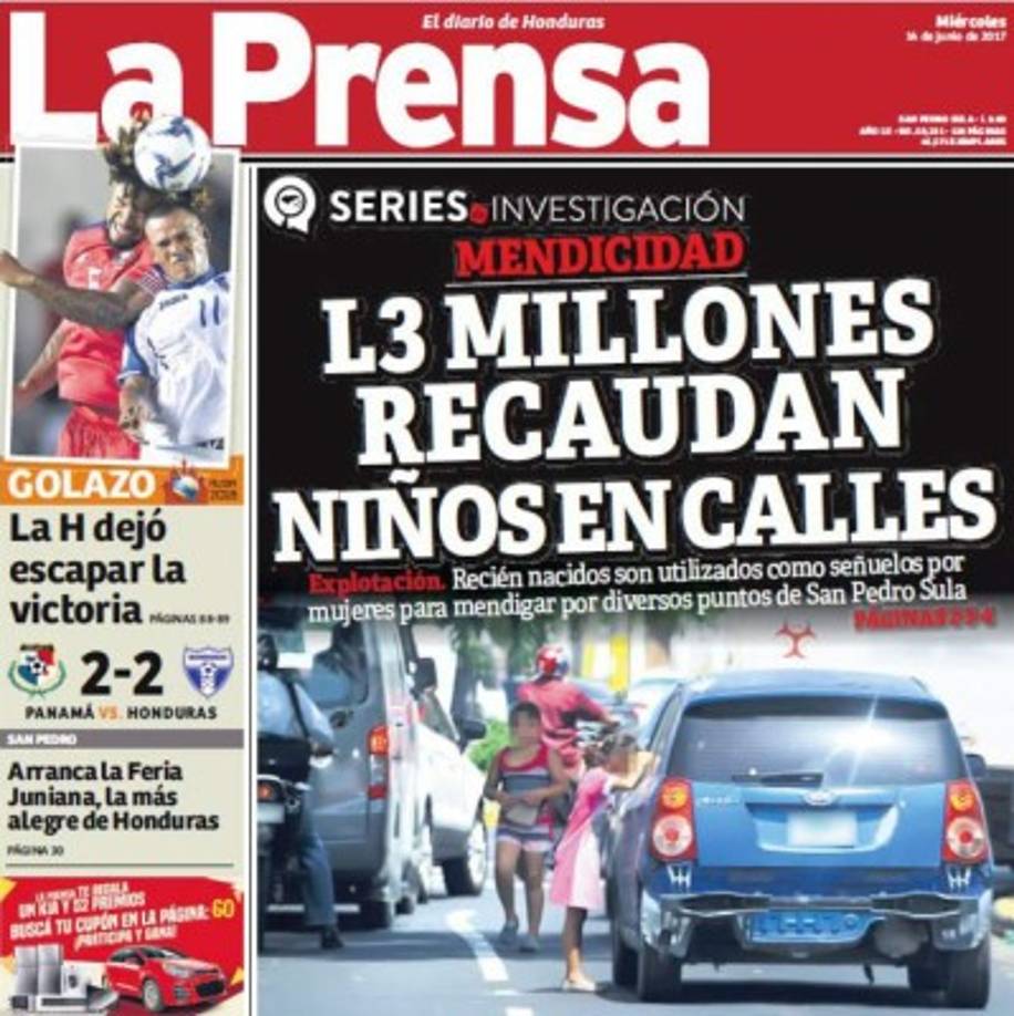 Igual en Honduras nos ha dolido el empate ya que la H tenía el triunfo en sus manos.