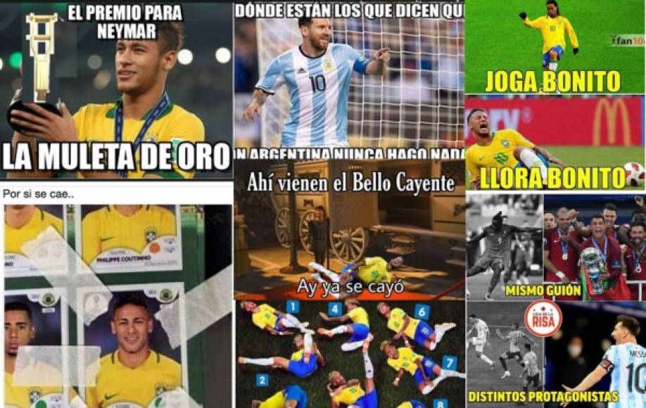 Los divertidos memes que dejó la victoria de Argentina (0-1) sobre Brasil en el Maracaná en la final de la Copa América-2021. Las burlas son para Neymar que perdió contra su amigo Messi.