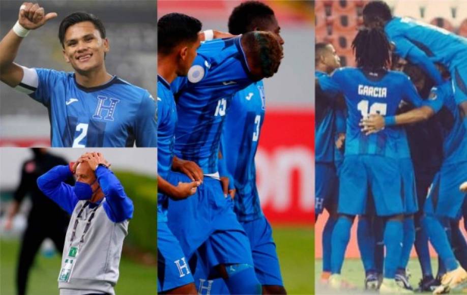 La Sub-23 de Honduras empató 1-1 ante Canadá y avanzó a semifinales del Preolímpico de Concacaf como primera del grupo B. Fotos AFP, EFE y Fenafuth.