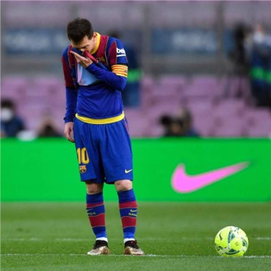 La tristeza y frustración de Messi eran evidentes.