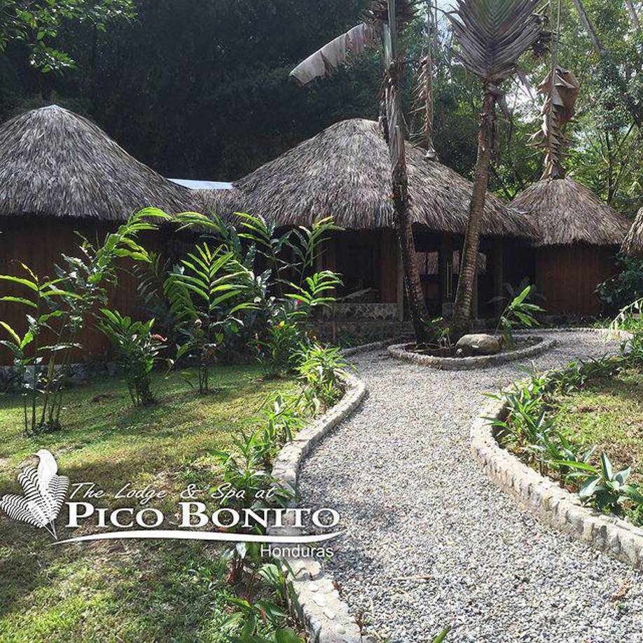 Si gusta pasar la noche, podrá elegir entre 22 cabañas privadas estándar y superiores amuebladas en estilo plantación. Todas las cabañas tienen aproximadamente 400 pies cuadrados y cuentan con muebles elaborados con maderas nativas complementados con ropa de cama blanca y fresca, techos abovedados y grandes ventanas con persianas y mosquiteros que enmarcan la exuberante jungla tropical.