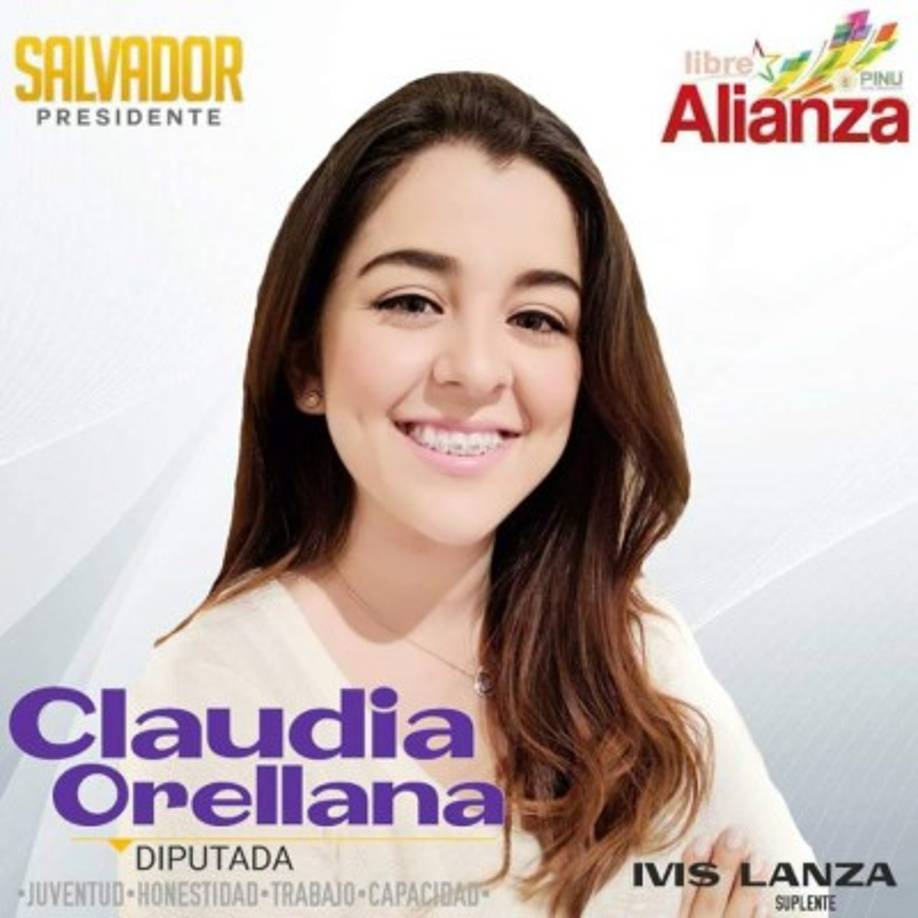 Claudia Orellana va por Alianza en la casilla 38 por el departamento de Cortés.