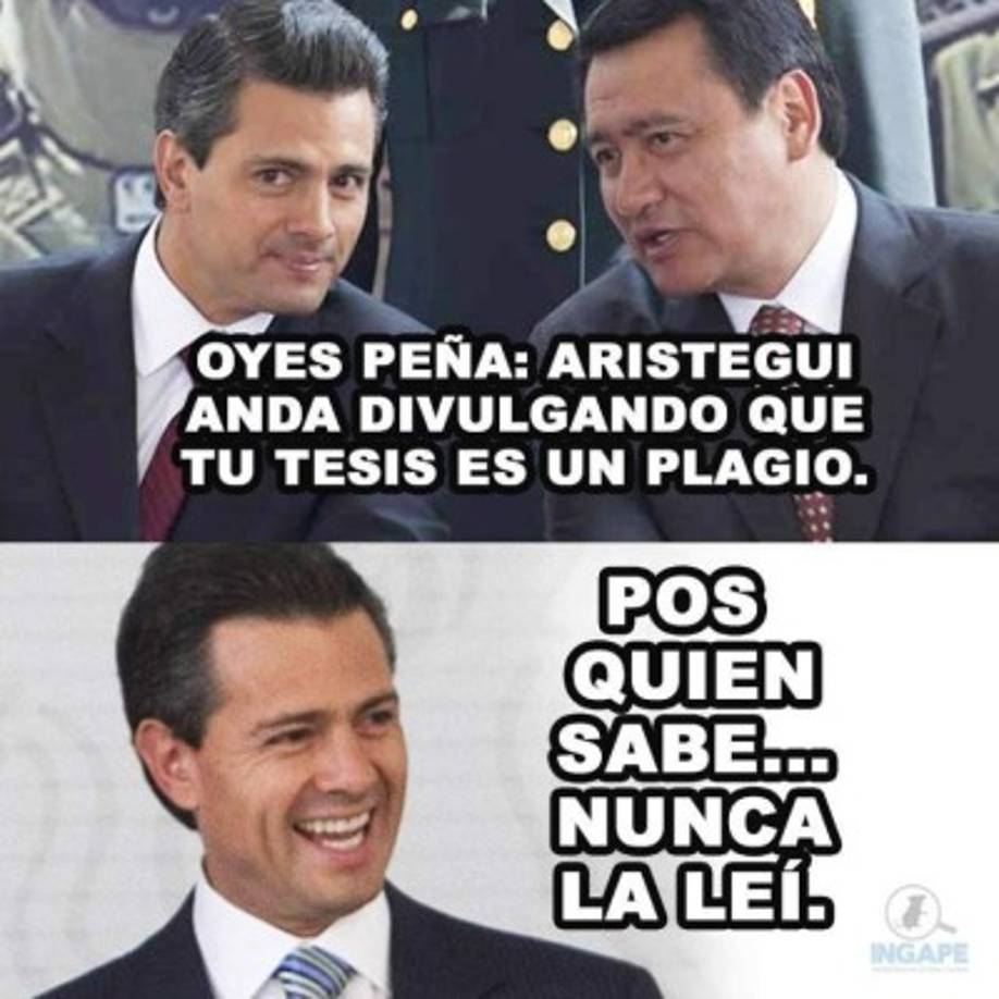 El presidente de México, Enrique Peña Nieto, es víctima de las burlas en la red tras revelarse que plagió parte de su tesis universitaria para obtener su licenciatura en Derecho cuando tenía 25 años.<br/>