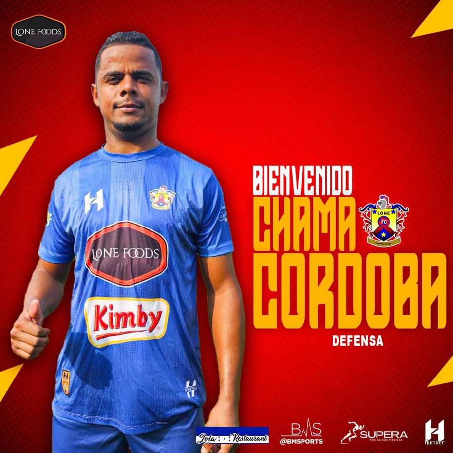 El experimentado defensa hondureño Samuel Córdova, de 35 años, ha sido fichado por el Lone FC de la Liga de Ascenso, donde jugó el torneo pasado con el Atlético Independiente. Militó en Liga Nacional con Olimpia, Victoria, Marathon, Real Sociedad y Lobos UPNFM.