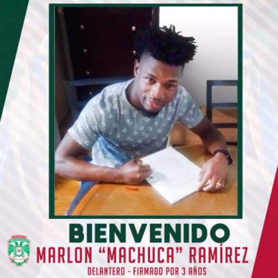 Marlon 'Machuca' Ramírez : El Marathón anunció el fichaje del delantero que llega procedente del ENPPI de Egipto. El campeón de Honduras lo firmó por tres años.