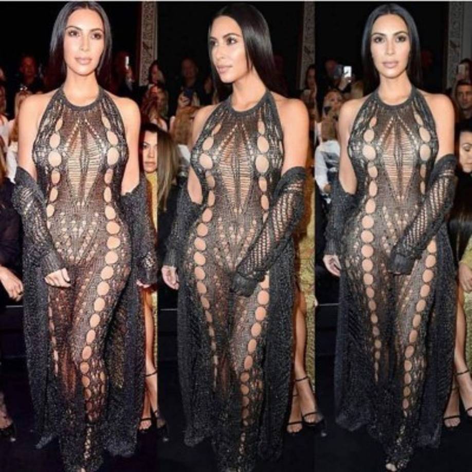 En un diseño de Balmain negro de puntos demostró que está preparada para que hablen de ella.