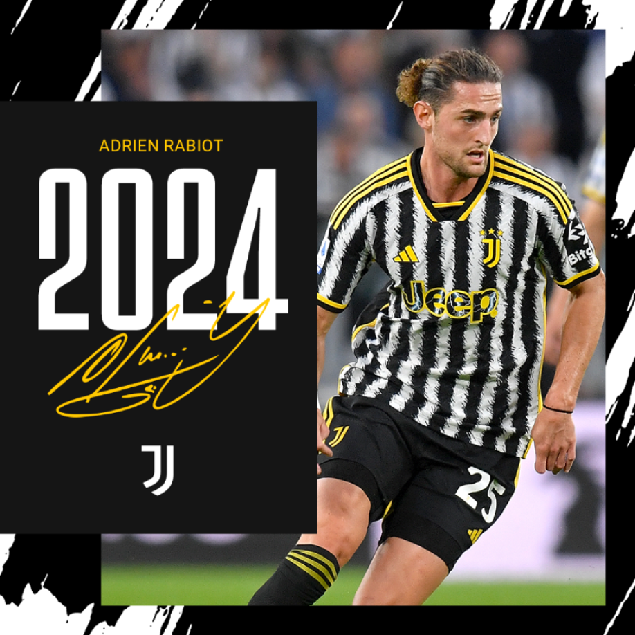El centrocampista francés Adrien Rabiot, que acababa contrato a finales de la presente campaña, ha renovado su contrato por una temporada más con el Juventus Turín, con el que permanecerá unido hasta el 30 de junio de 2024, según ha anunciado la entidad italiana.