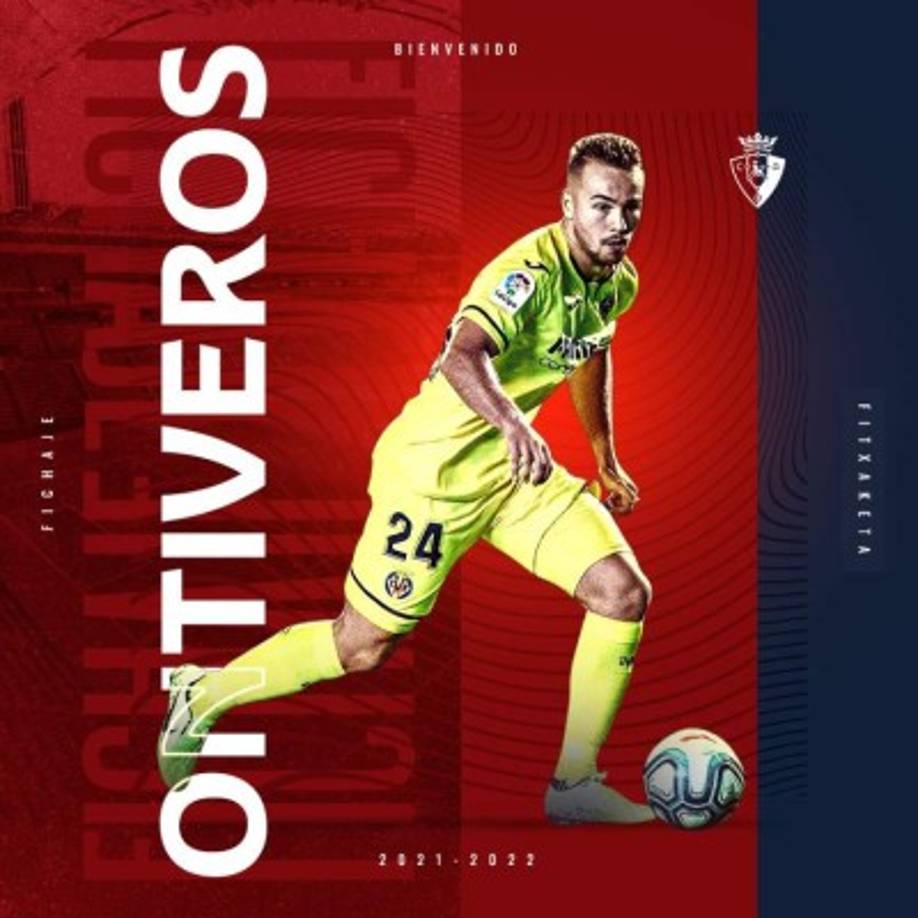 El Osasuna anunció el fichaje del centrocampista español ​Javier Ontiveros, quien llega procedente del Villarreal a través de una cesión que se extenderá durante la temporada 21/22. El acuerdo no contempla opción de compra.