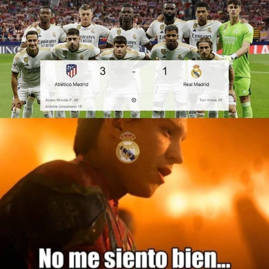 Memes destrozan al Real Madrid tras la dura derrota ante el Atlético