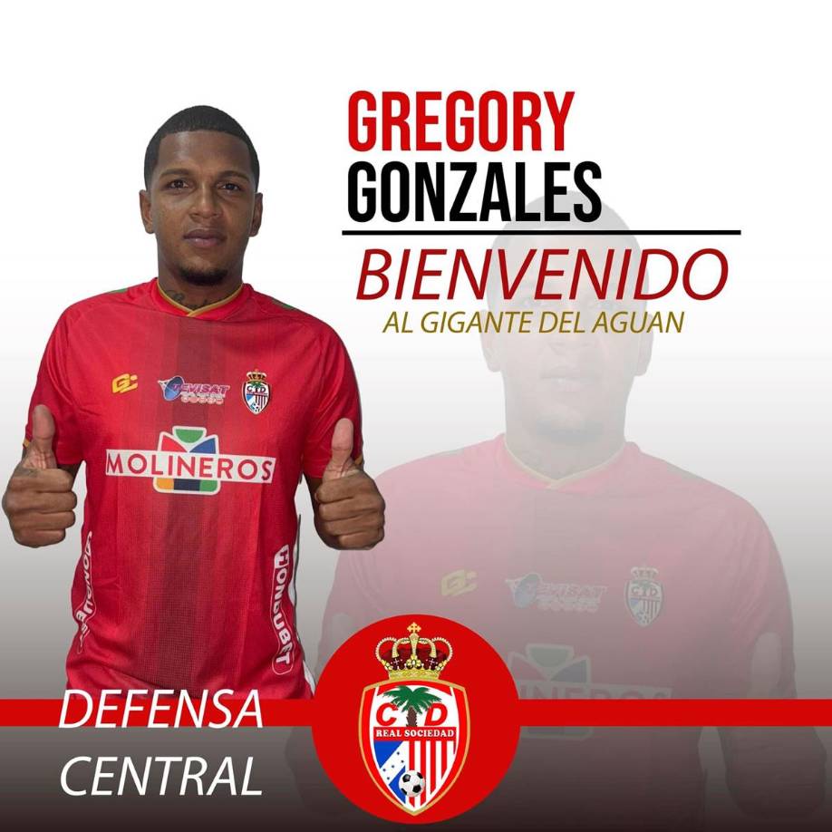 Real Sociedad también presentó al defensa central, Grégory Gonzales, con pasado en el Génesis de Comayagua.