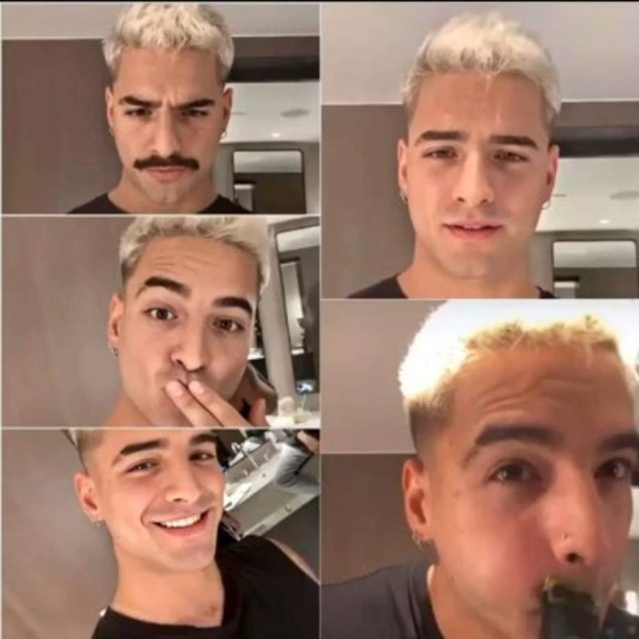 El cantante jugueteó con los estilos antes de eliminar completamente su vello facial.