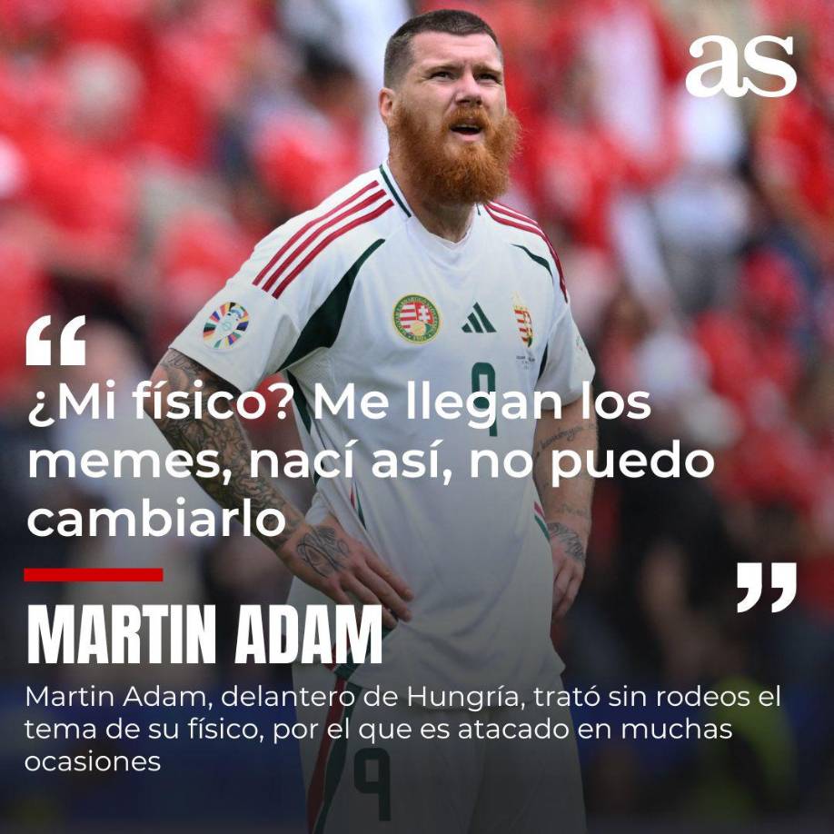 Pero a Ádám, más pendiente del fútbol que de su genética, sólo le interesa que Hungría pase a la siguiente fase. Eso sí, de momento, el protagonismo de su selección lo acapara él. Ni Dominik Szoboszlai ni Péter Gulácsi, las dos estrellas del combinado magiar, pueden con la fama que ha adquirido Ádám gracias a su genética. 