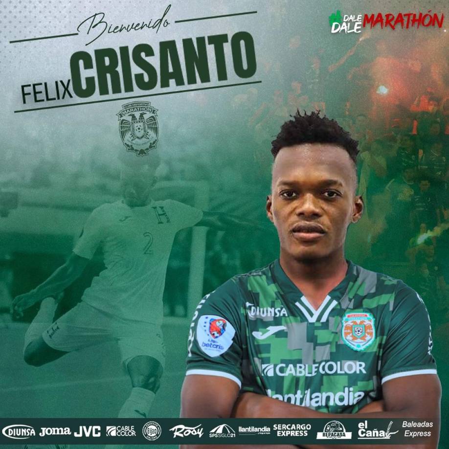 El Marathón confirmó de manera oficial la contratación del lateral derecho Félix Crisanto (31 años), procedente del Olimpia.