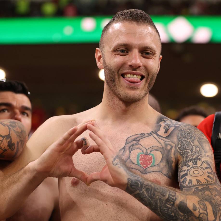 Este hincha de Gales captó la atención de muchos por su tatuaje.