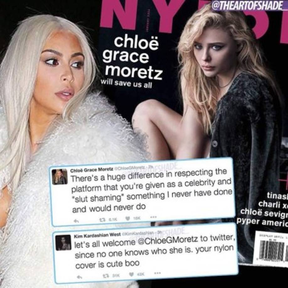 Las palabras que dedicó a Moretz, de 19 años, no fueron más delicadas: 'Demos la bienvenida a Twitter a @ChloeGMoretz, ya que nadie sabe quién es. Tu portada de Nylon es mona'.