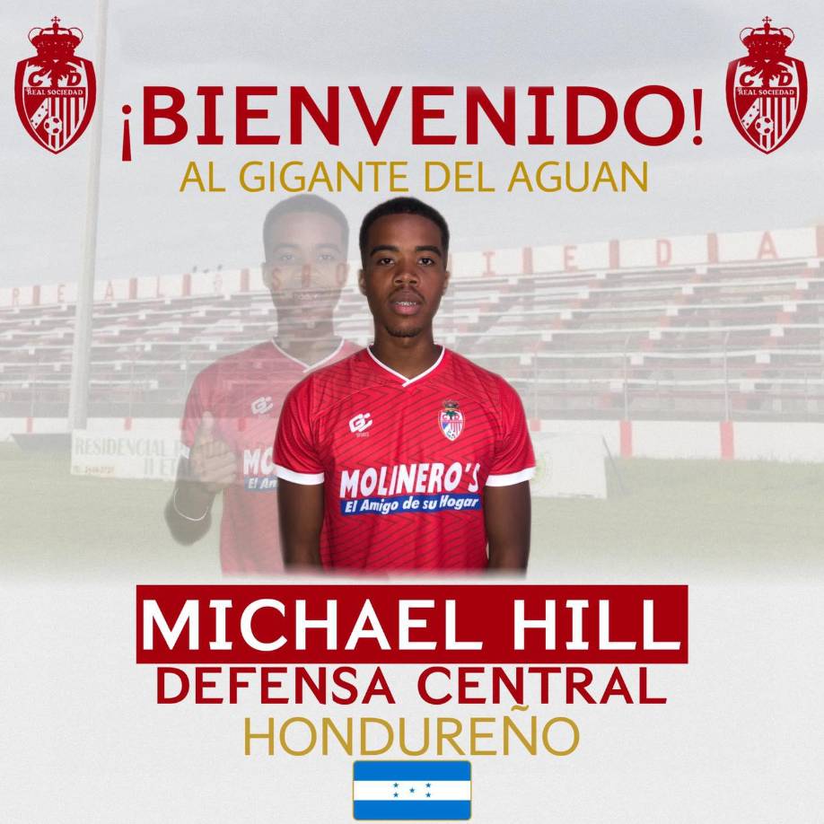La Real Sociedad de Tocoa es uno de los equipos qué más se ha reforzado y ahora anunció el fichaje del joven defensor hondureño Michael Hill. 