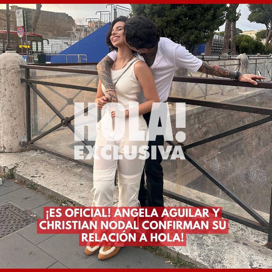 Con esta fotografía la revista HOLA reveló la exclusiva confirmación del romance entre Nodal y Ángela, poniendo fin a semanas de especulaciones.
