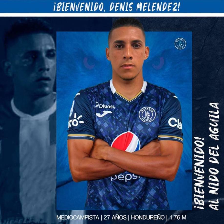 Denis Meléndez: Centrocampista de contención que fue anunciado como el segundo fichaje del Motagua . Llega procedente del Vida.
