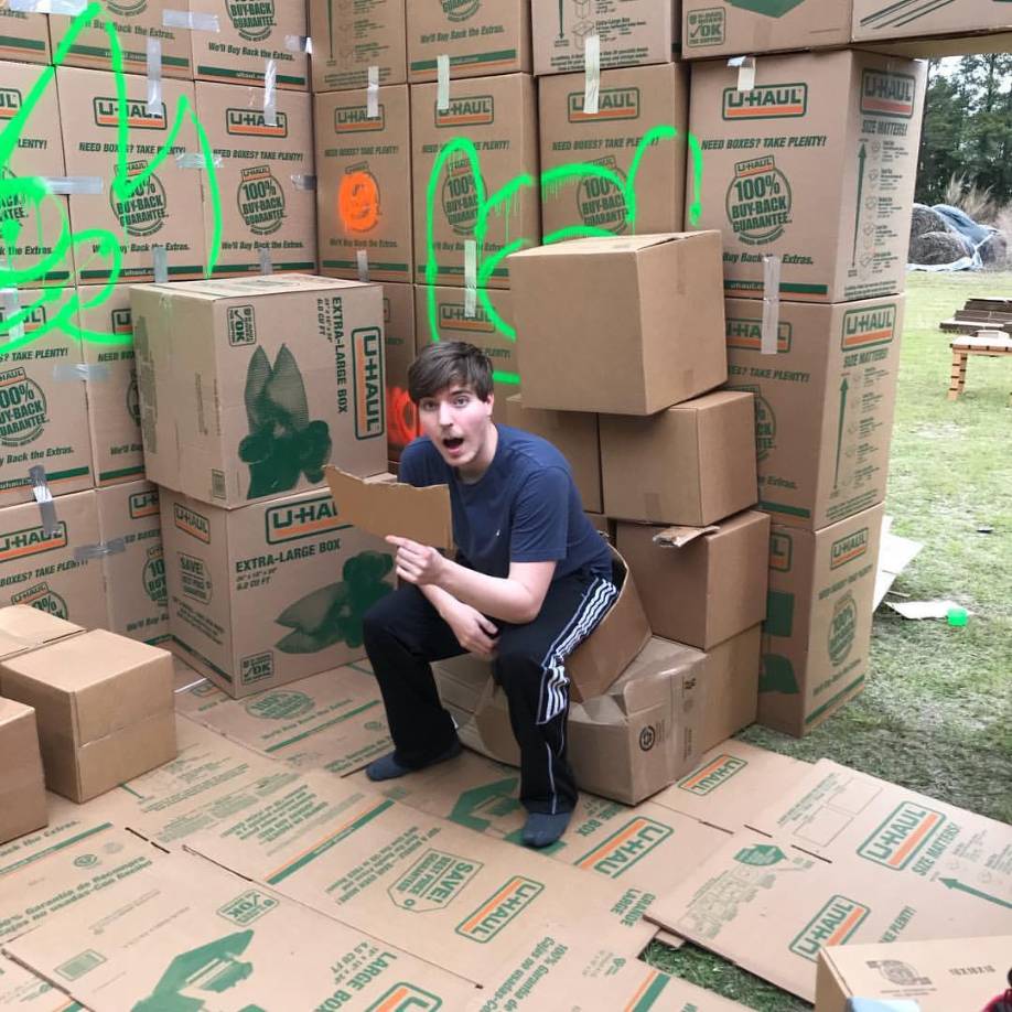 Comenzó su canal en el 2012, en ese entonces, usaba el nombre de usuario MrBeast6000 y básicamente filmaba en la oscuridad.