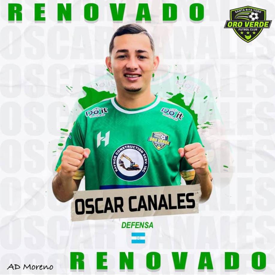 El defensor hondureño Óscar Canales es otro de los futbolistas que renovó el Oro Verde de cara al Apertura 2023.