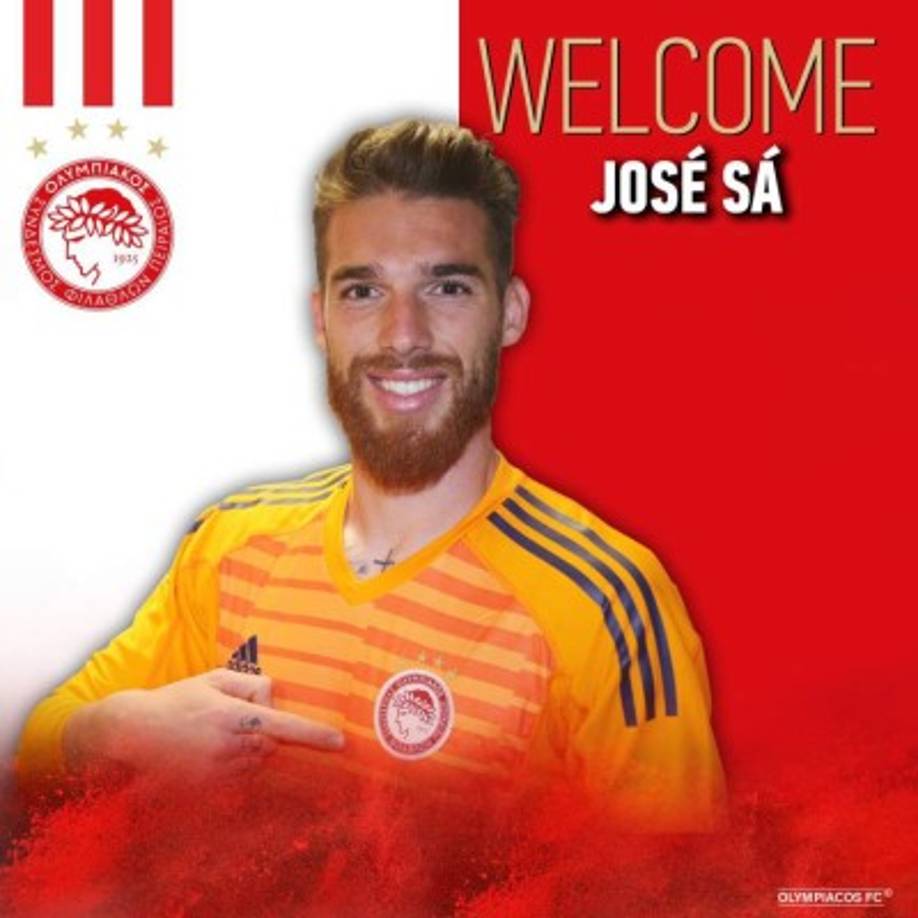 El Olympiacos de Grecia obtiene la cesión del guardameta portugués José Sá hasta final de temporada, llega procedente del Porto.
